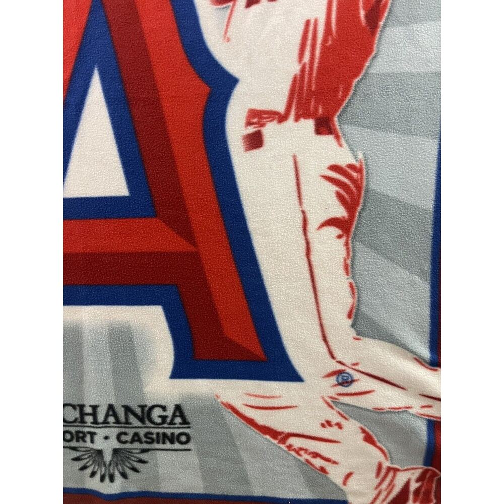 Mike Trout Angels Fleece Throw Blanket 56x46 Red MLB Stadium Giveaway - Picture 12 of 15